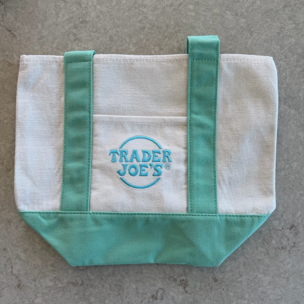 Trader Joe’s Mini Canvas Tote Bag | Pastel | Set of 4 - Picture 12 of 14